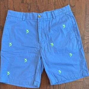 Vineyard Vines Blue Embroidered Shorts